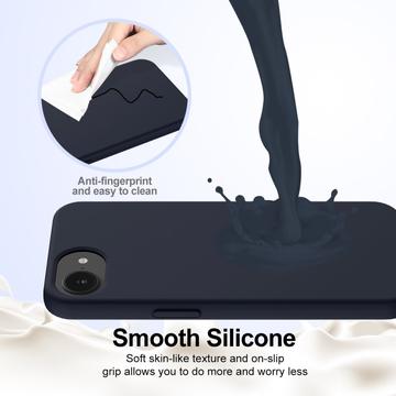 iPhone 16e/17e Liquid Silikone Cover - MagSafe Kompatibel - Mørkeblå