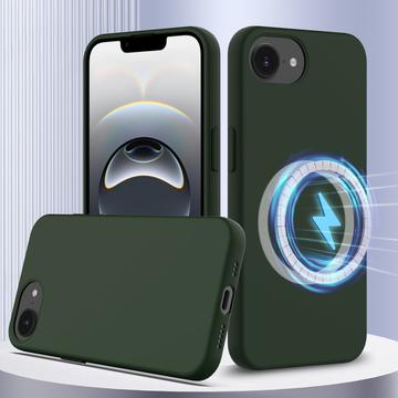 iPhone 16e/17e Liquid Silikone Cover - MagSafe Kompatibel - Mørkegrøn