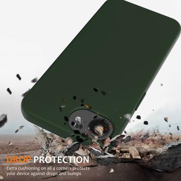 iPhone 16e/17e Liquid Silikone Cover - MagSafe Kompatibel - Mørkegrøn