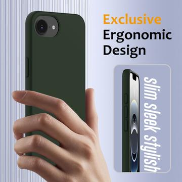iPhone 16e/17e Liquid Silikone Cover - MagSafe Kompatibel - Mørkegrøn