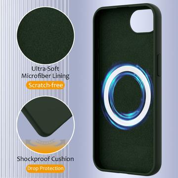 iPhone 16e/17e Liquid Silikone Cover - MagSafe Kompatibel - Mørkegrøn