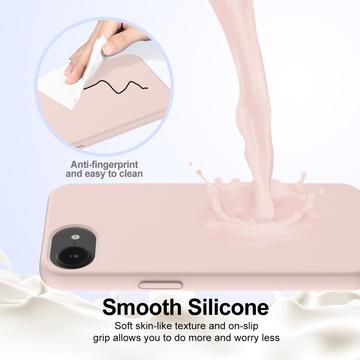 iPhone 16e/17e Liquid Silikone Cover - MagSafe Kompatibel - Pink