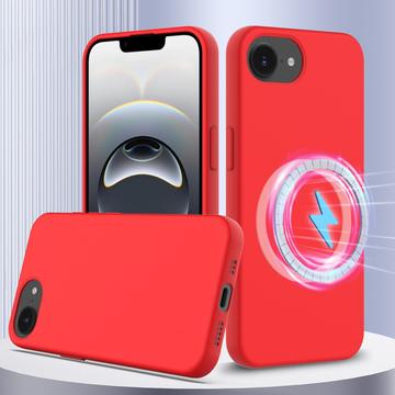 iPhone 16e/17e Liquid Silikone Cover - MagSafe Kompatibel - Rød