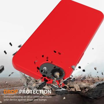 iPhone 16e/17e Liquid Silikone Cover - MagSafe Kompatibel - Rød