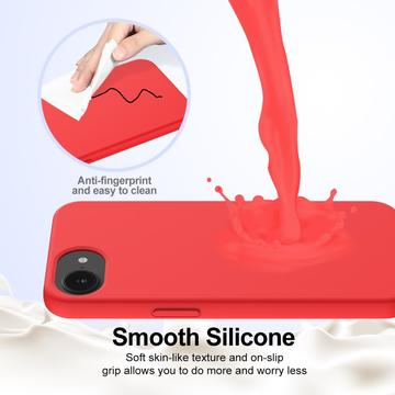 iPhone 16e/17e Liquid Silikone Cover - MagSafe Kompatibel - Rød
