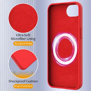 iPhone 16e/17e Liquid Silikone Cover - MagSafe Kompatibel - Rød
