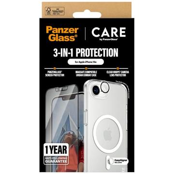 iPhone 16e/17e PanzerGlass Care Flagship 3-i-1-pakke - Klar