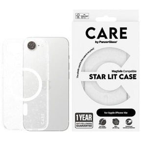 iPhone 16e/17e PanzerGlass Care Star Lit Cover - MagSafe-kompatibel - Hvid