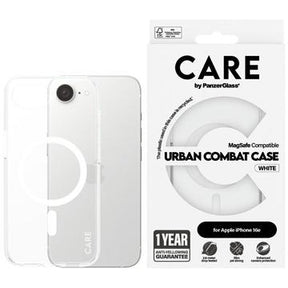 iPhone 16e/17e PanzerGlass Care Urban Combat Cover - MagSafe-kompatibel - Hvid