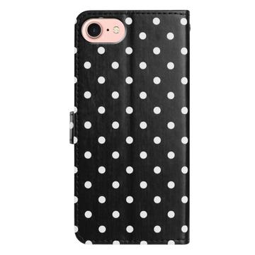 iPhone 16e/17e Pung Etui med Prikket Mønster - Sort