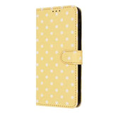 iPhone 16e/17e Pung Etui med Prikket Mønster - Gul