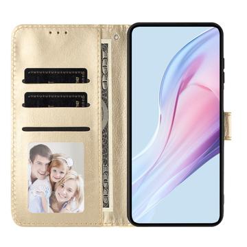 iPhone 16e/17e Pung Etui med Prikket Mønster - Gul