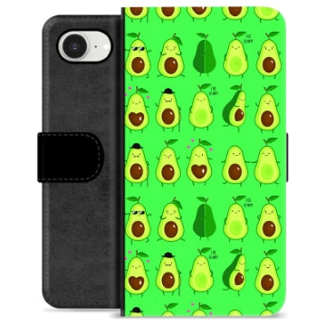 iPhone 16e Premium Flip Cover med Pung - Avocadomønster