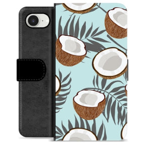 iPhone 16e Premium Flip Cover med Pung - Kokosnød