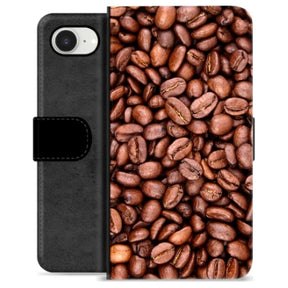 iPhone 16e Premium Flip Cover med Pung - Kaffebønner