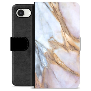 iPhone 16e Premium Flip Cover med Pung - Elegant Marmor