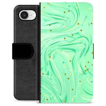 iPhone 16e Premium Flip Cover med Pung - Grøn Mynte