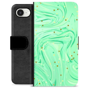 iPhone 16e Premium Flip Cover med Pung - Grøn Mynte