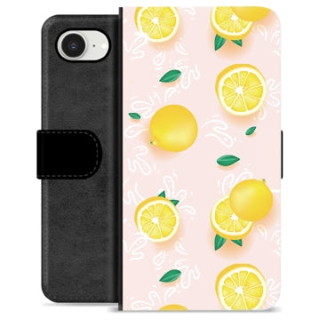 iPhone 16e Premium Flip Cover med Pung - Citron Mønster