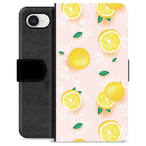 iPhone 16e Premium Flip Cover med Pung - Citron Mønster
