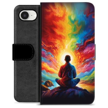 iPhone 16e Premium Flip Cover med Pung - Meditation