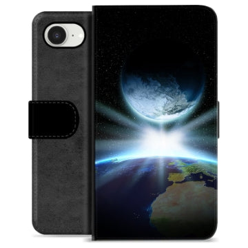 iPhone 16e Premium Flip Cover med Pung - Verdensrum