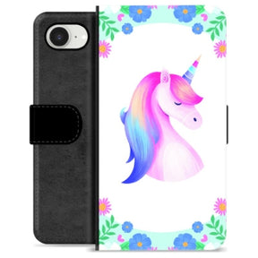 iPhone 16e Premium Flip Cover med Pung - Enhjørning