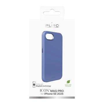 iPhone 16e/17e Puro Icon Mag Pro Silikone Cover - Blå