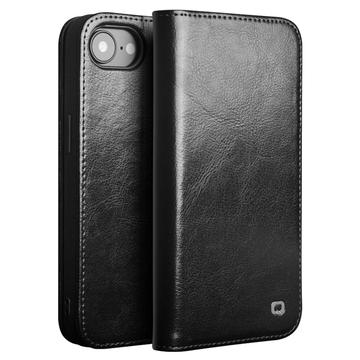 iPhone 16e/17e Qialino Classic Læderpung - Sort