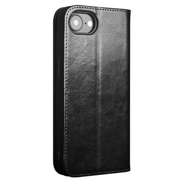 iPhone 16e/17e Qialino Classic Læderpung - Sort
