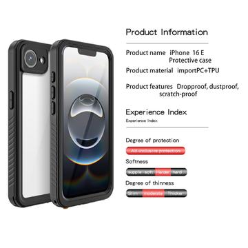 iPhone 16e/17e Redpepper FS IP68 Vandtæt Cover - Sort