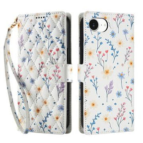 iPhone 16e/17e Rhombisk Blomsterpung - farverige blomster
