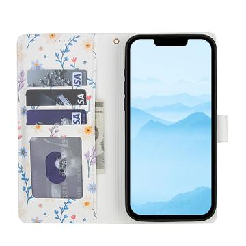 iPhone 16e/17e Rhombisk Blomsterpung - farverige blomster