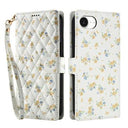 iPhone 16e/17e Rhombisk Blomsterpung - gule blomster