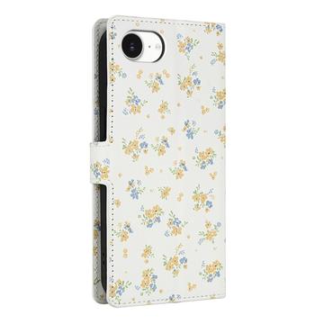 iPhone 16e/17e Rhombisk Blomsterpung - gule blomster