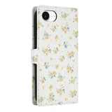 iPhone 16e/17e Rhombisk Blomsterpung - gule blomster