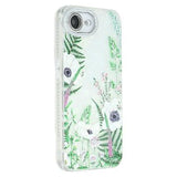 iPhone 16e/17e Spring Galvaniseret IMD Hybrid Cover med kamerabeskyttelse - Grønne blomster