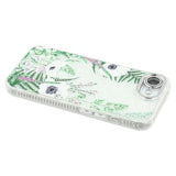 iPhone 16e/17e Spring Galvaniseret IMD Hybrid Cover med kamerabeskyttelse - Grønne blomster