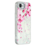 iPhone 16e/17e Spring Galvaniseret IMD Hybrid Cover med kamerabeskyttelse - Lyserøde blomster