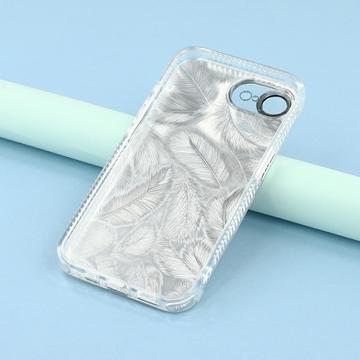 iPhone 16e/17e Spring Galvaniseret IMD Hybrid Cover med kamerabeskyttelse - Lyserøde blomster