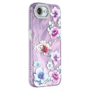 iPhone 16e/17e Spring Galvaniseret IMD Hybrid Cover med kamerabeskyttelse - Lilla blomster