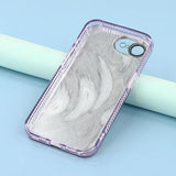 iPhone 16e/17e Spring Galvaniseret IMD Hybrid Cover med kamerabeskyttelse - Lilla blomster