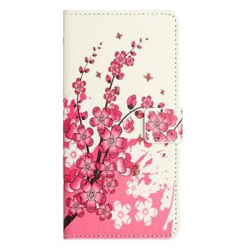 iPhone 16e/17e Style Series Pung Taske - Pink Blomster