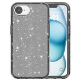 iPhone 16e/17e Stylish Glitter Series Hybrid Cover - Sort