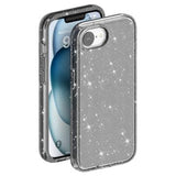 iPhone 16e/17e Stylish Glitter Series Hybrid Cover - Sort