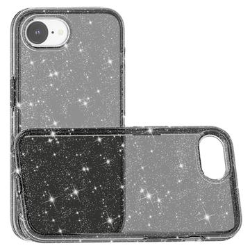 iPhone 16e/17e Stylish Glitter Series Hybrid Cover - Sort
