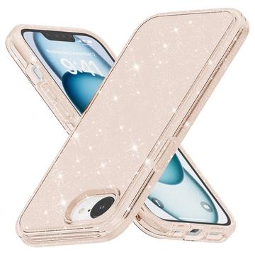 iPhone 16e/17e Stylish Glitter Series Hybrid Cover - Guld