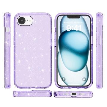 iPhone 16e/17e Stylish Glitter Series Hybrid Cover - Lilla