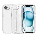 iPhone 16e/17e Stylish Glitter Series Hybrid Cover - Hvid