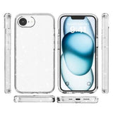 iPhone 16e/17e Stylish Glitter Series Hybrid Cover - Hvid